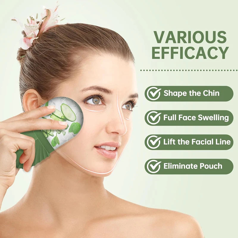 Rouleau Glaçons Visage – Massage Froid Anti-Poches & Pores Resserrés