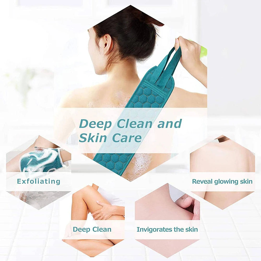 Set Gommage Corps Complet – Brosse Dos + Gant de Bain + Éponge Loofah