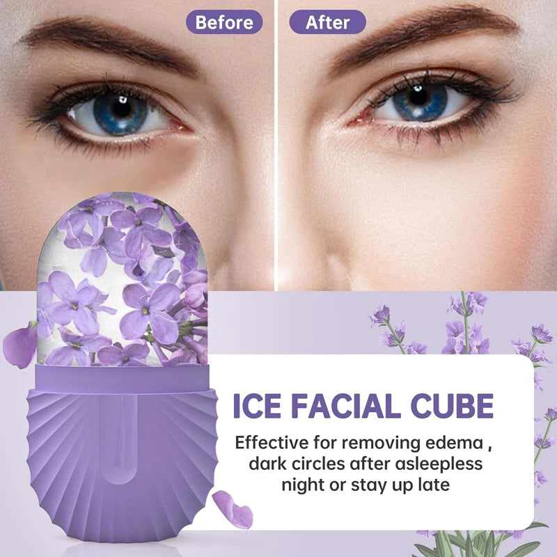 Rouleau Glaçons Visage – Massage Froid Anti-Poches & Pores Resserrés