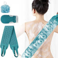 Set Gommage Corps Complet – Brosse Dos + Gant de Bain + Éponge Loofah